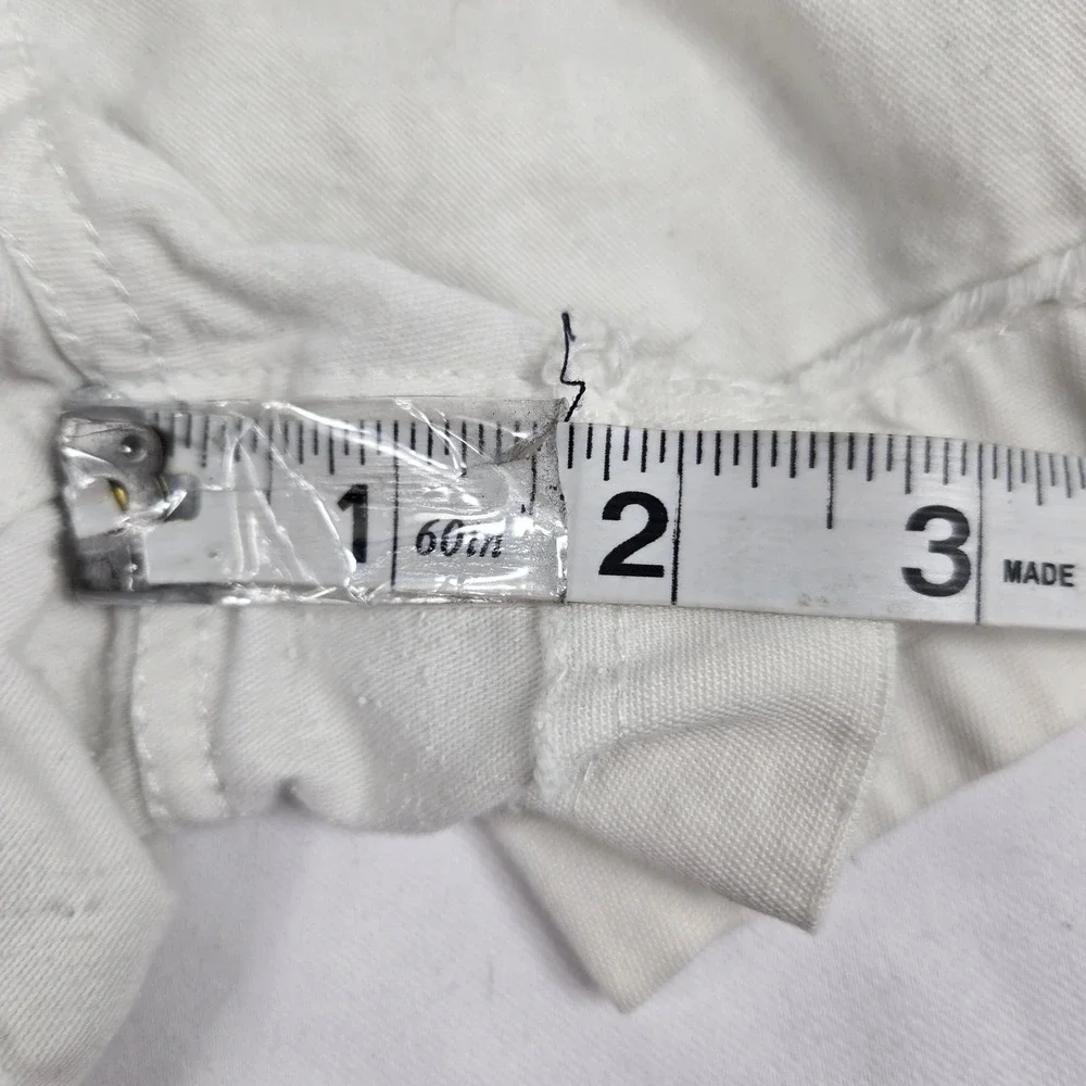 Vigoss Collection White Denim Shorts Cuffed Hem Casual Cotton Blend‎ Size 16 Y2K